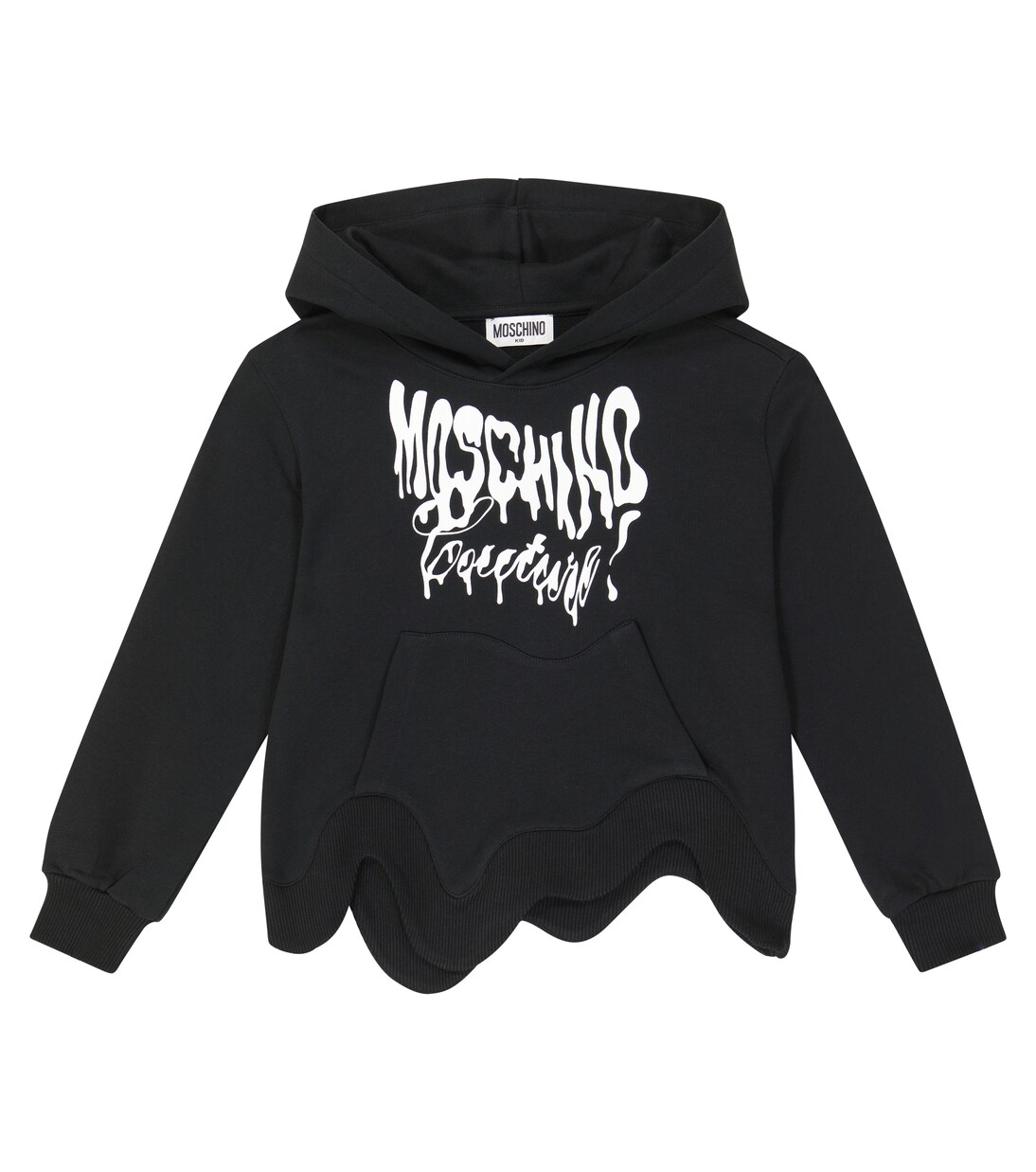 Printed cotton jersey hoodie | Moschino Kids