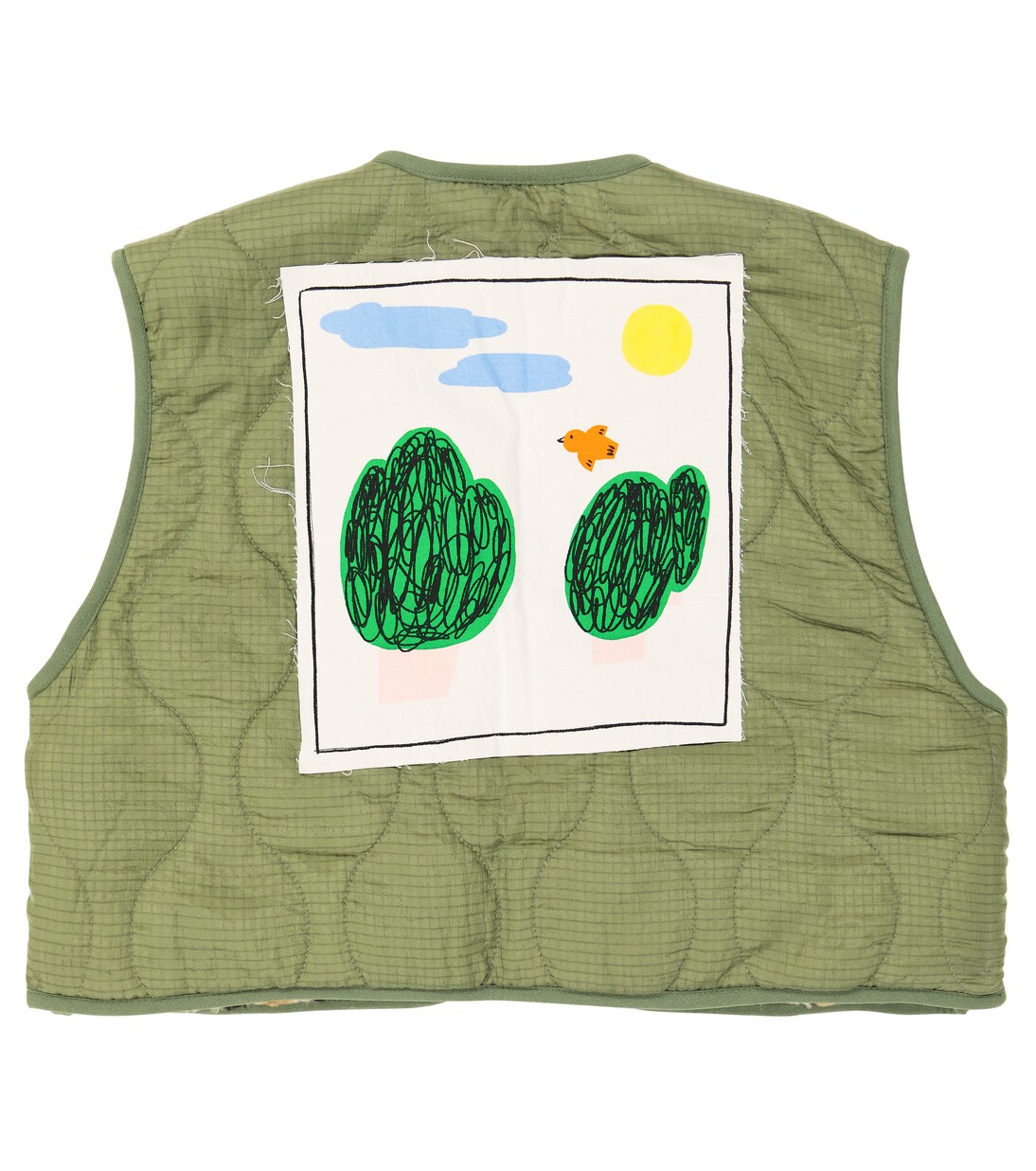 Reversible quilted leopard-print vest | Jellymallow