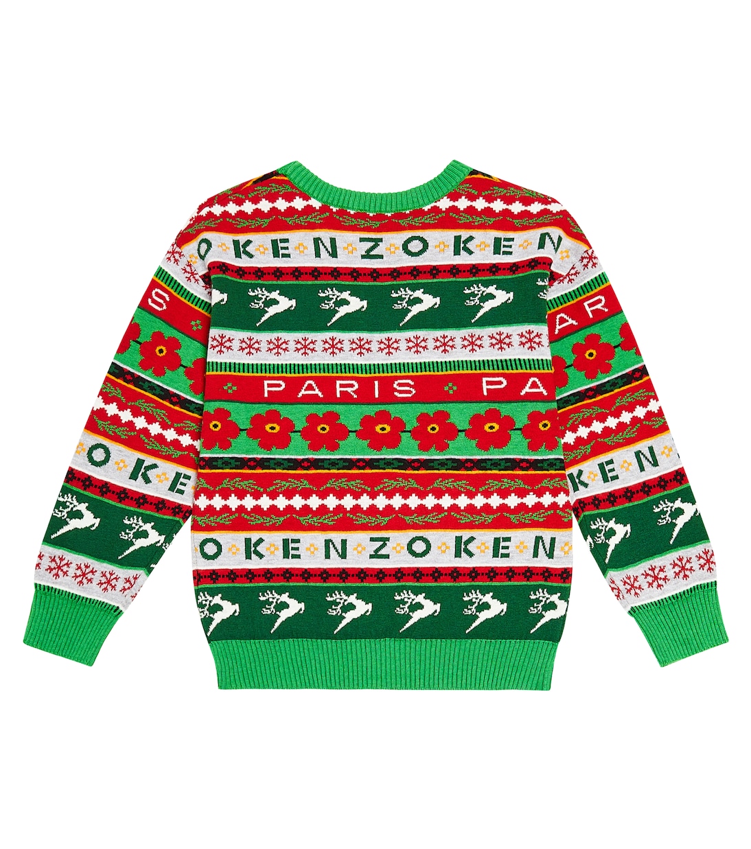 Jacquard cotton-blend sweater | Kenzo Kids