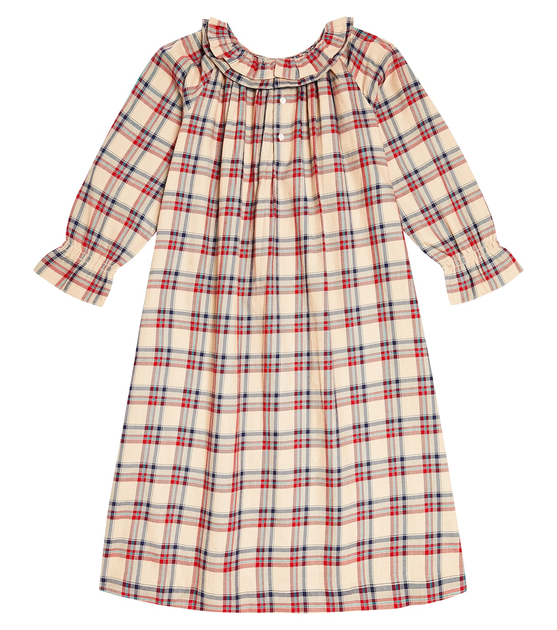 Blessing checked cotton pajamas | Bonpoint