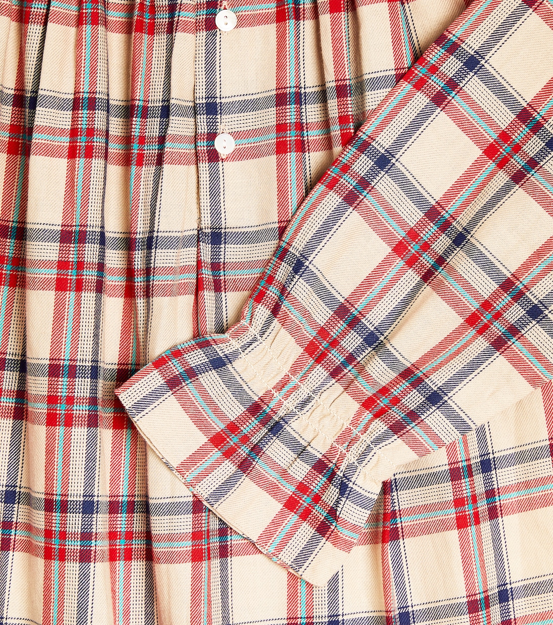 Blessing checked cotton pajamas | Bonpoint