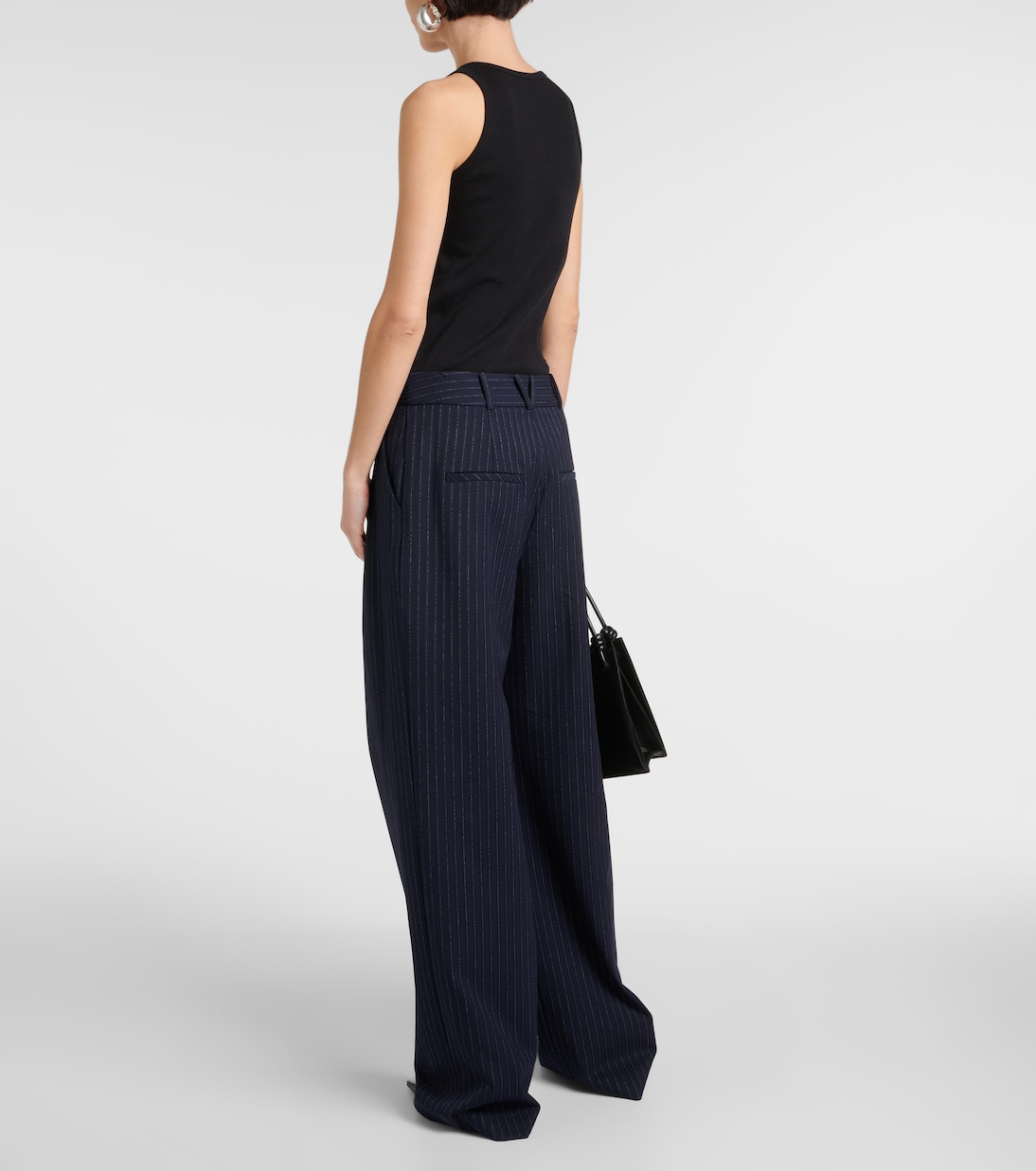 Heyser pinstripe high-rise wide-leg pants | Veronica Beard