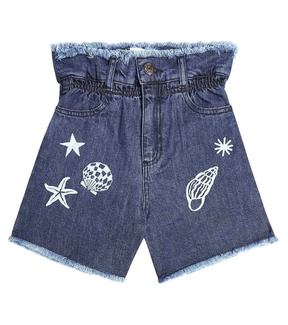 Lagoon embroidered denim shorts | The New Society