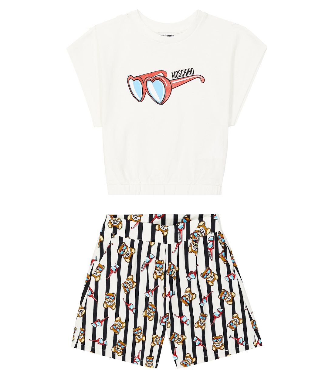 T-shirt e shorts in cotone | Moschino Kids