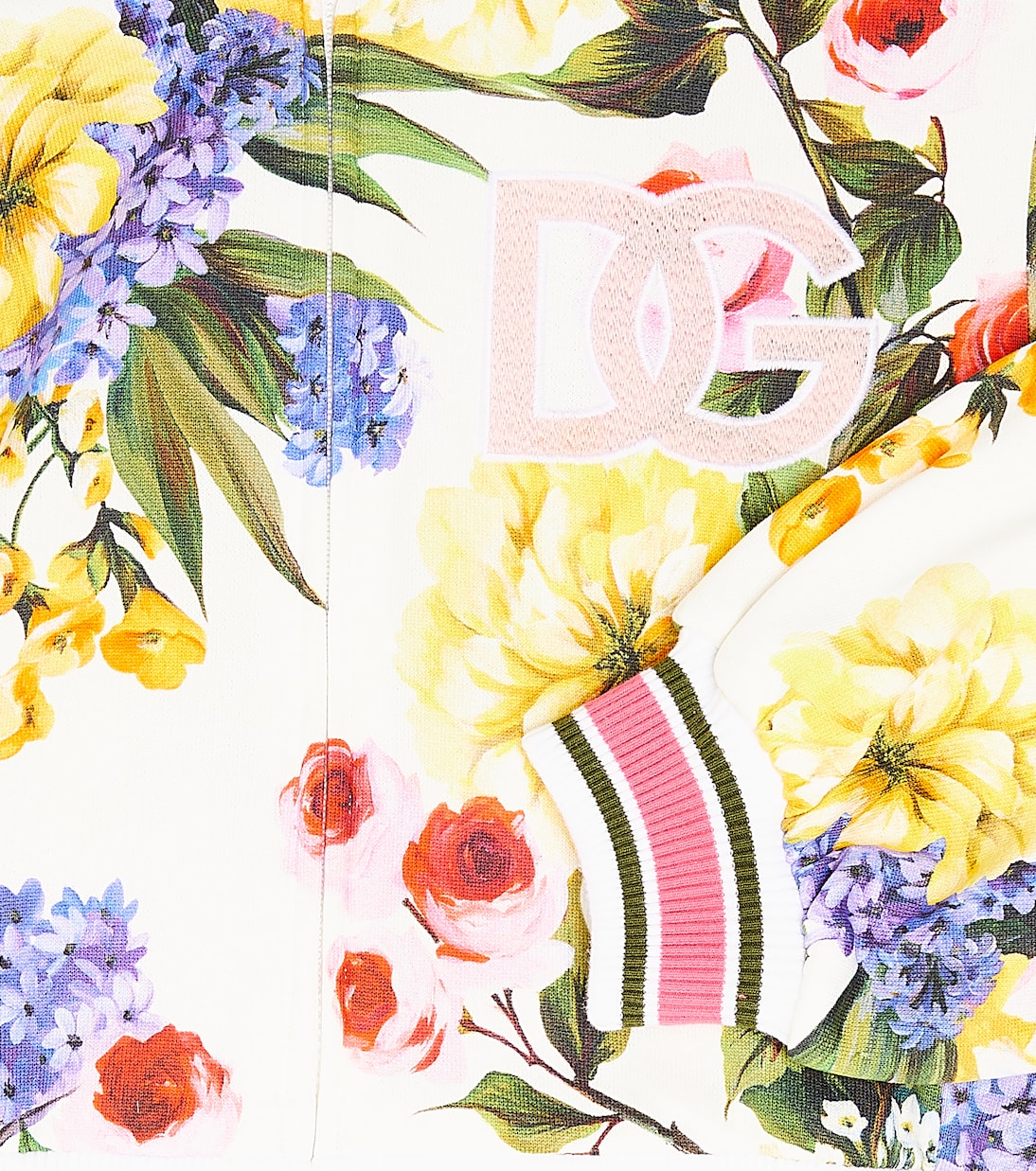 DG floral cotton jersey hoodie | Dolce&Gabbana Kids