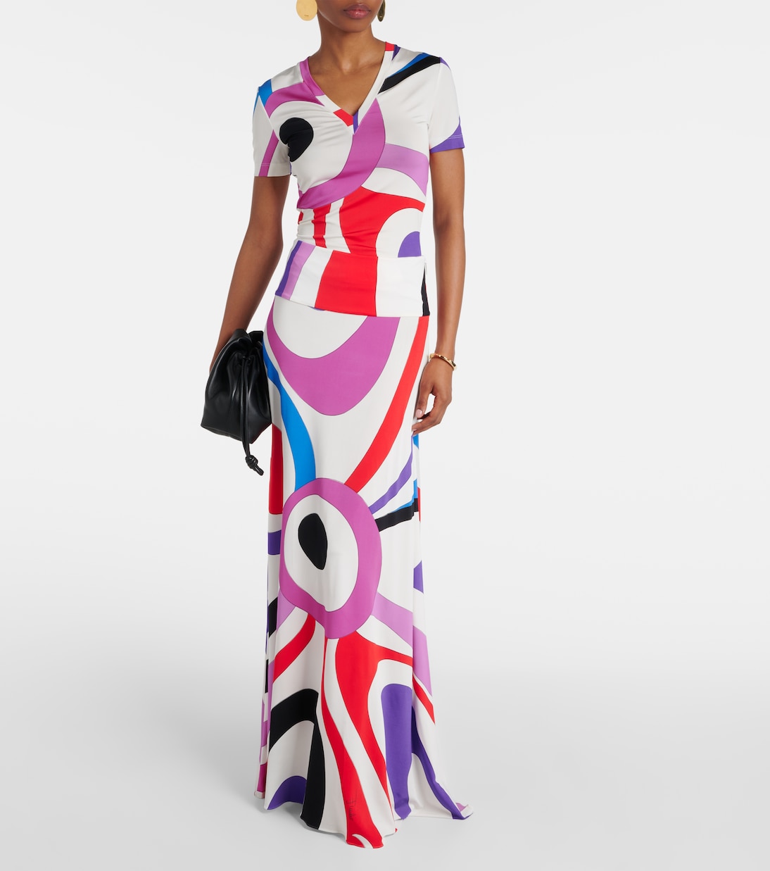 Jupe longue Marmo en satin  | Pucci