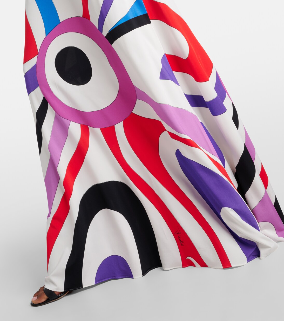 Jupe longue Marmo en satin  | Pucci