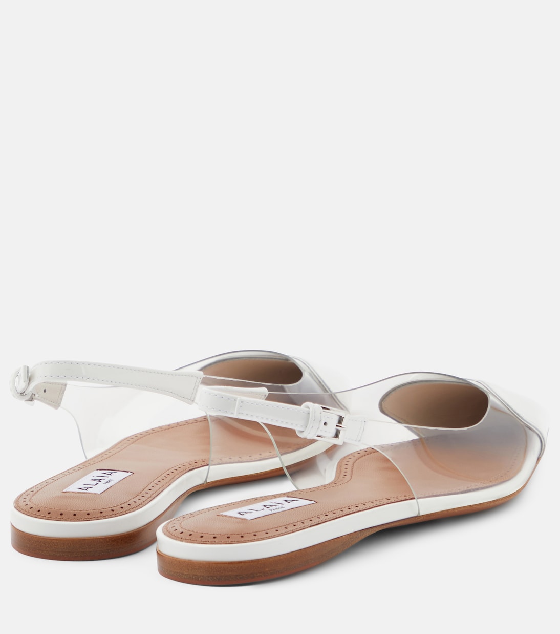 Le Cœur patent leather and PU slingback flats | Alaïa