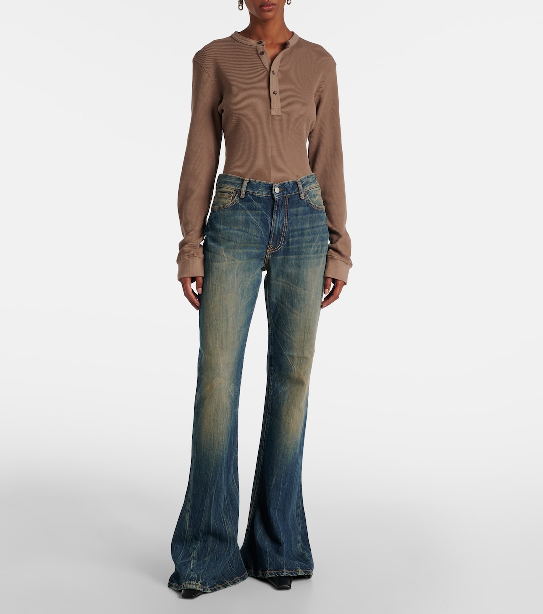 2024F high-rise bootcut jeans | Acne Studios