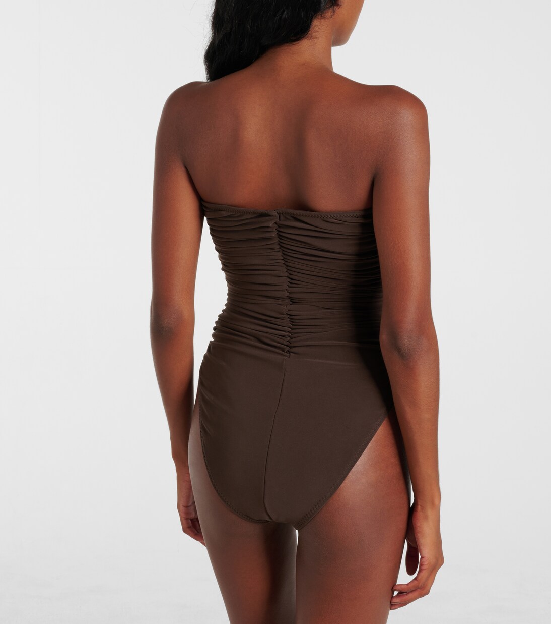 Slinky Marissa gathered swimsuit | Norma Kamali