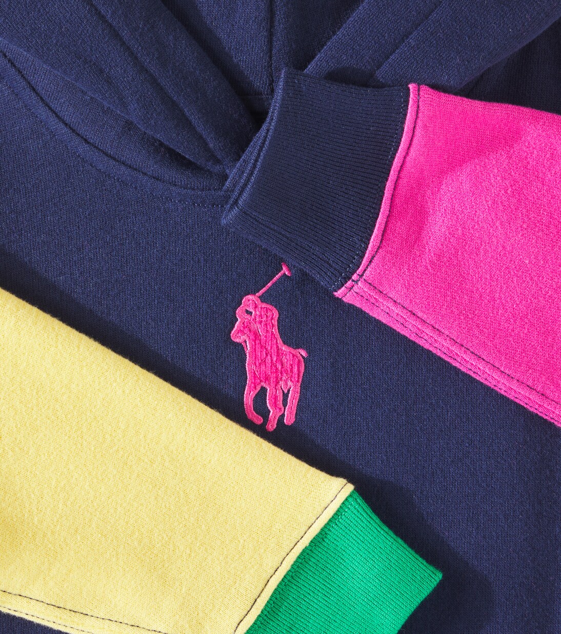 Logo colorblocked cotton-blend hoodie | Polo Ralph Lauren Kids