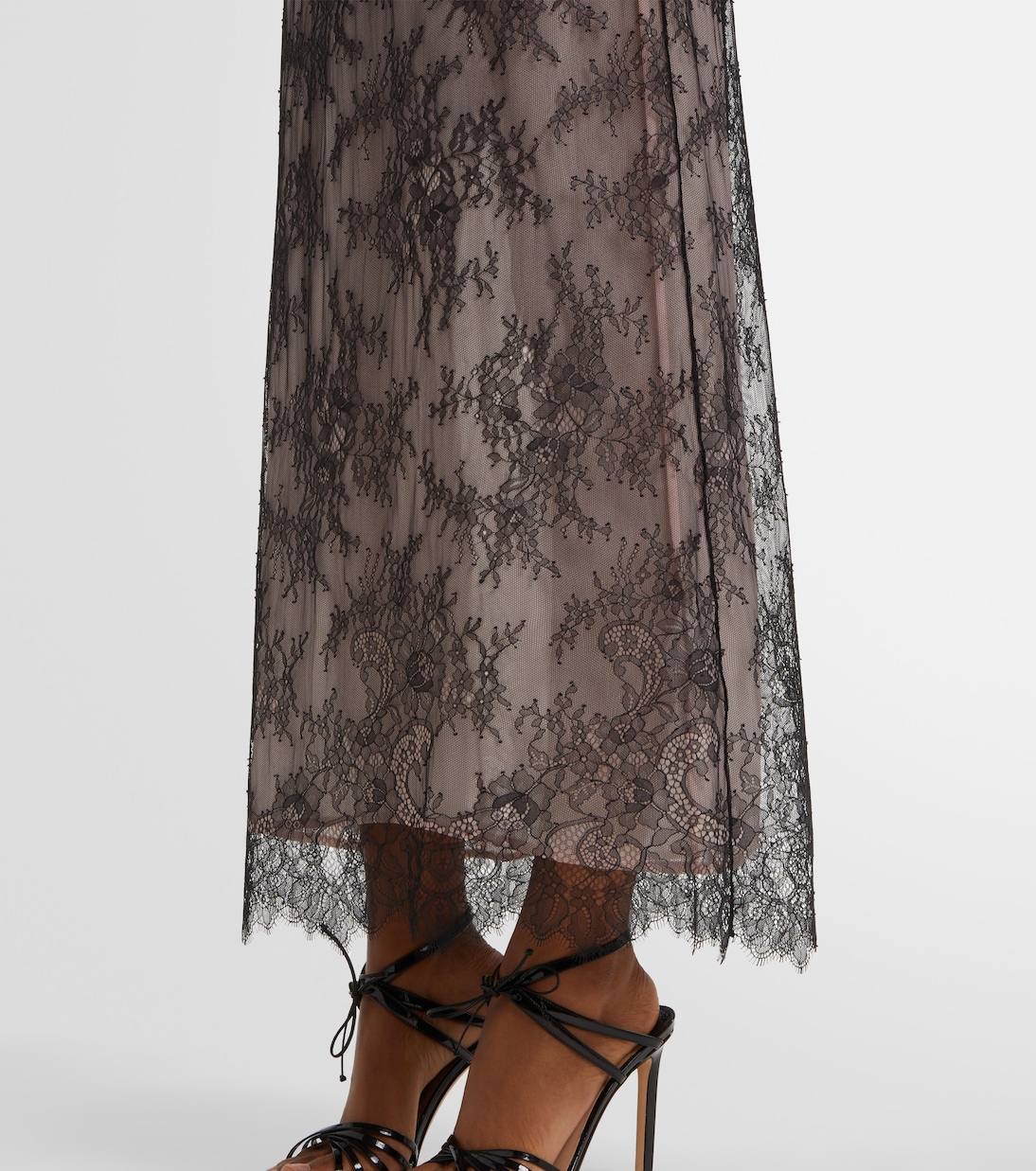 Abito midi Rebrodé in pizzo | Blumarine