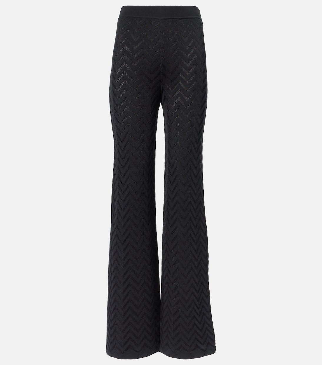 Weite High-Rise-Hose aus Häkelstrick | Missoni