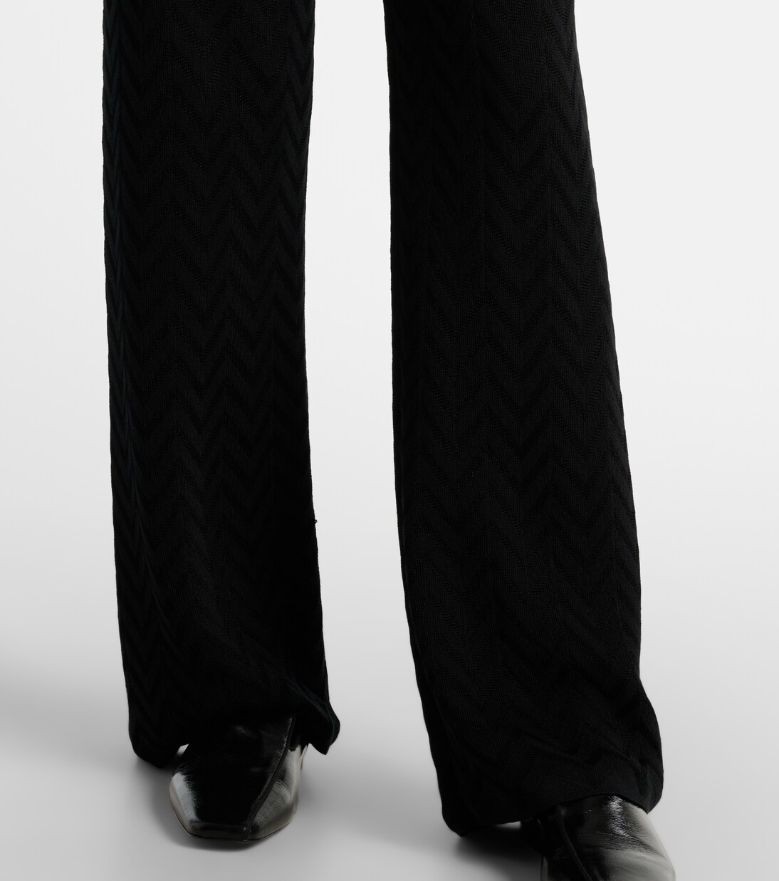 Weite High-Rise-Hose aus Häkelstrick | Missoni