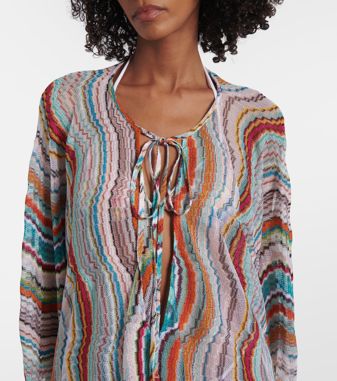 Printed lamé beach cover-up | Missoni