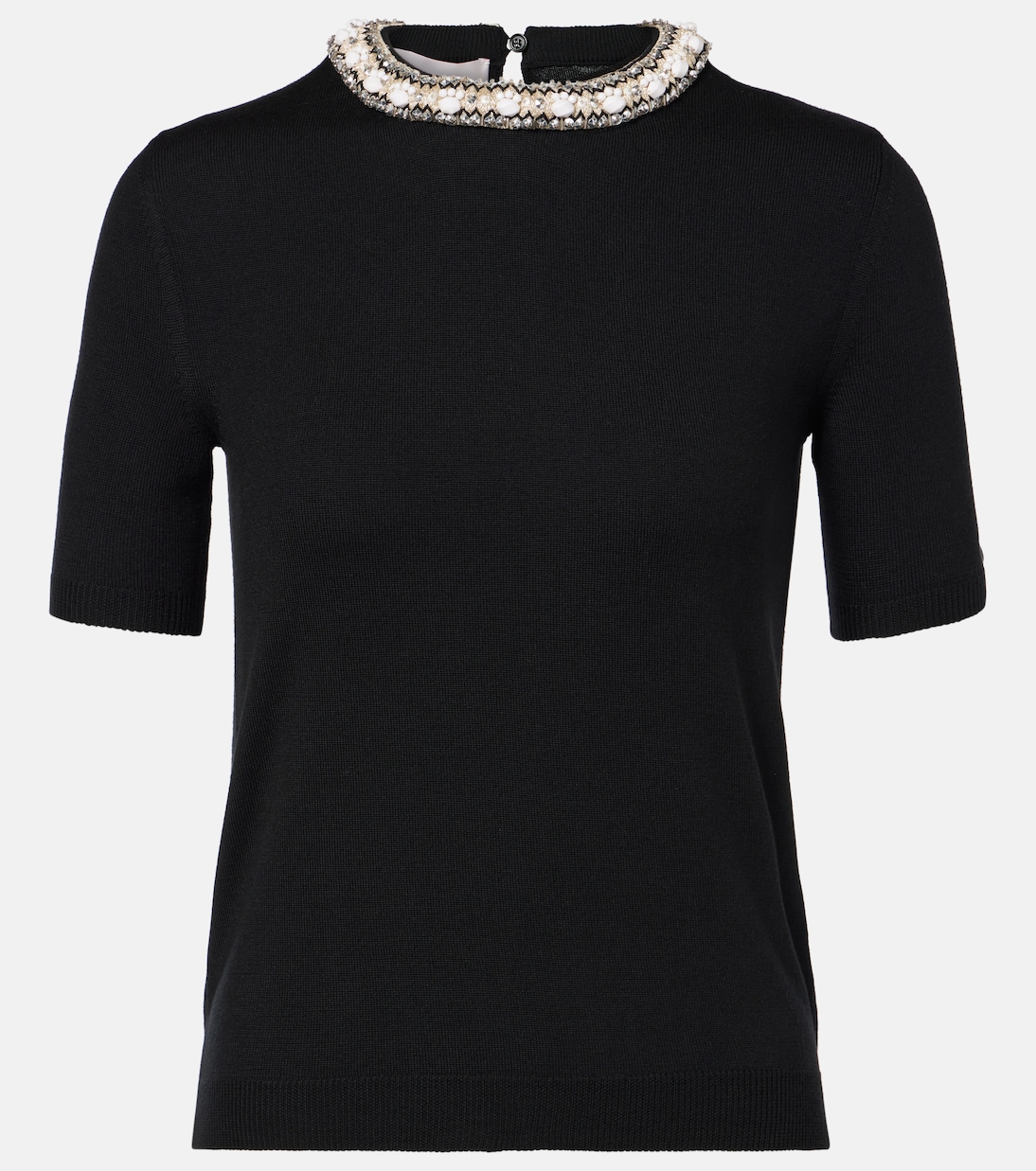Embroidered virgin wool top | Valentino