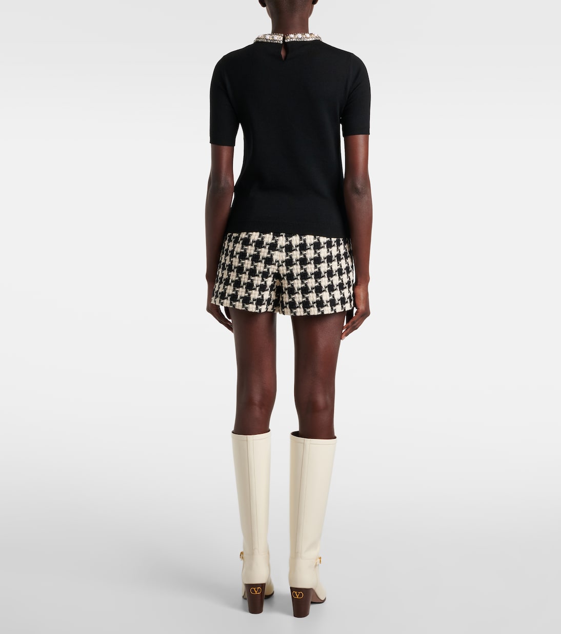 Embroidered virgin wool top | Valentino