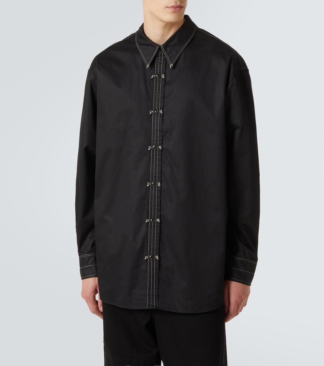 Embellished cotton satin shirt | Lemaire