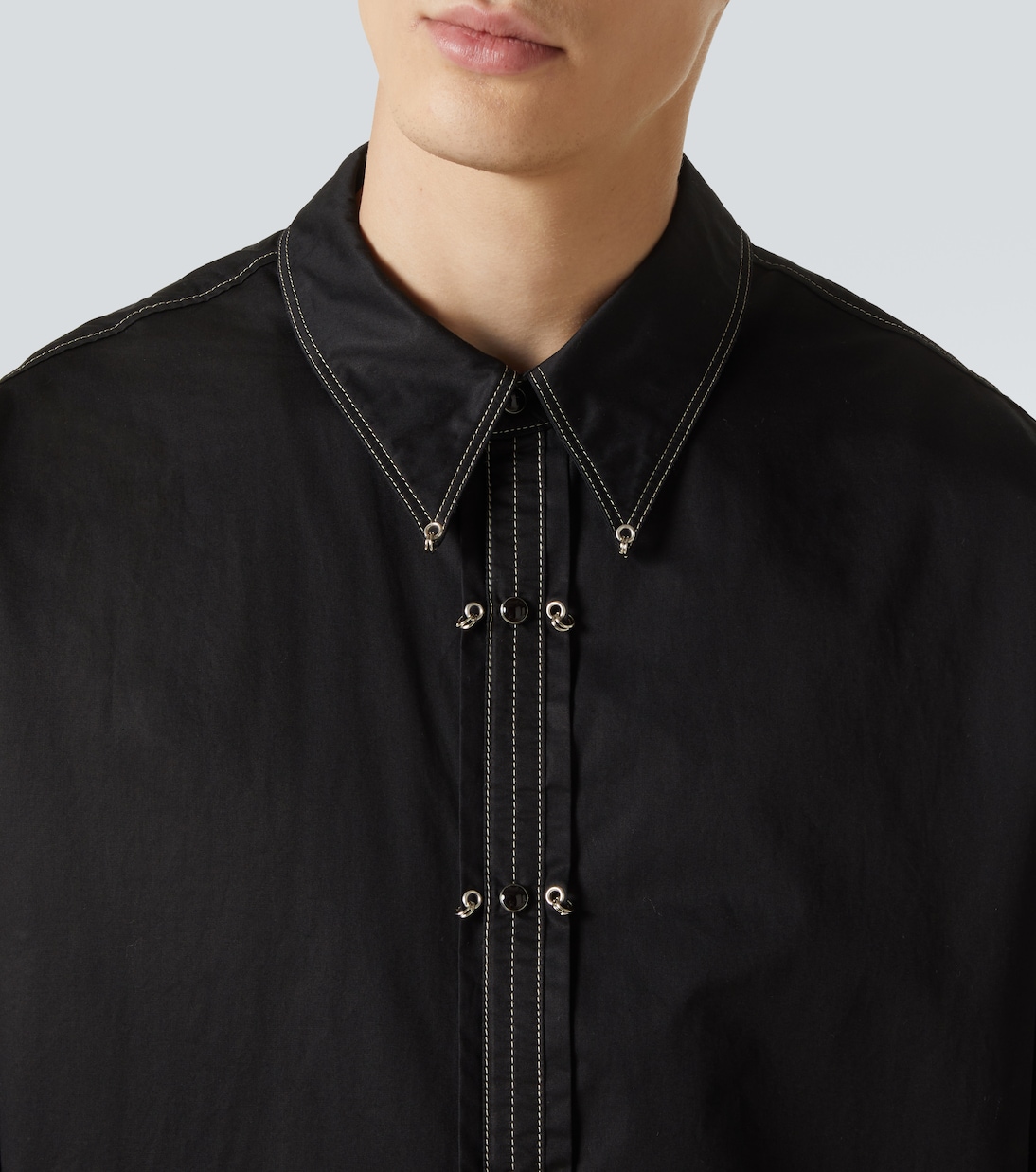 Embellished cotton satin shirt | Lemaire