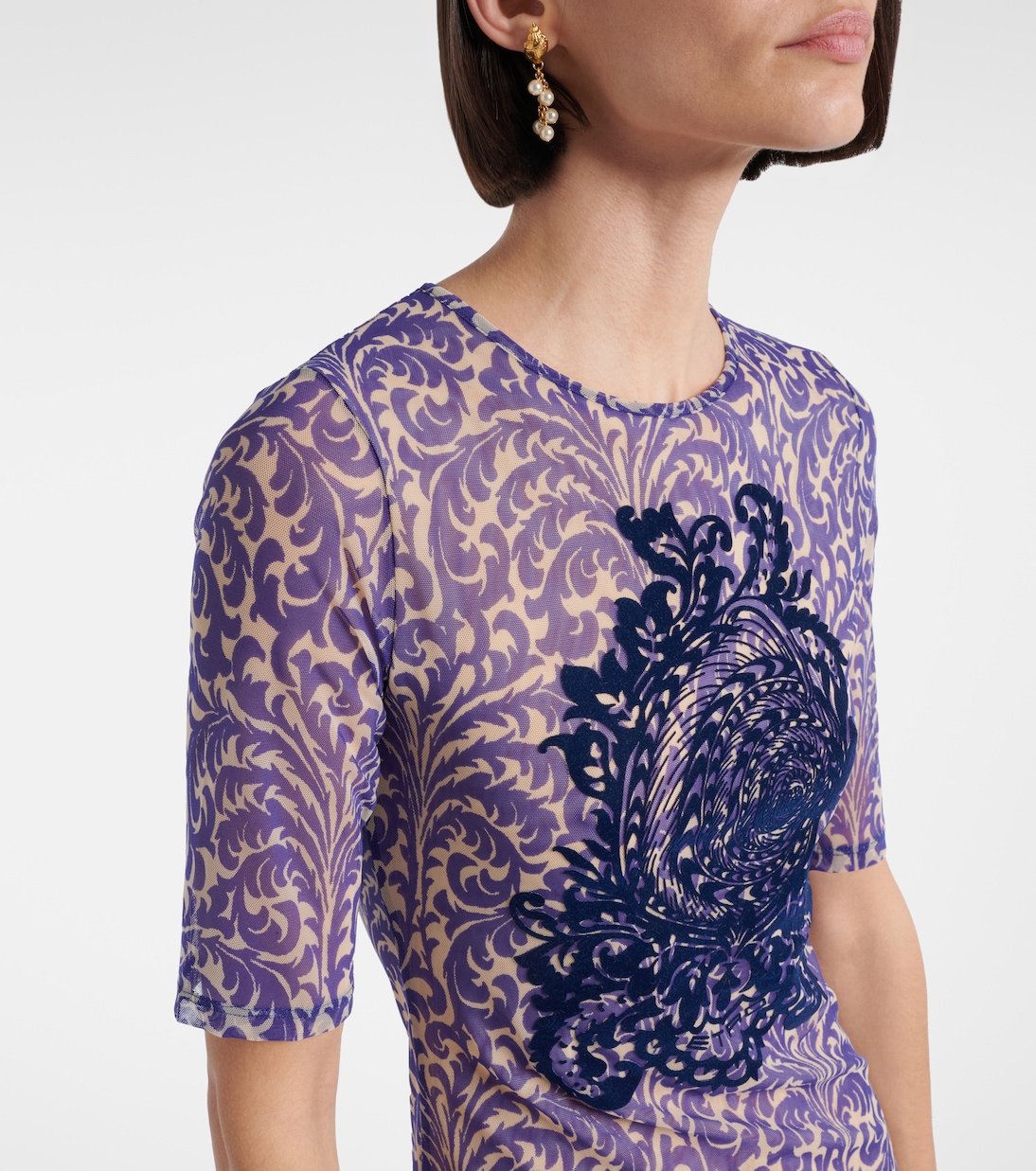 Bedrucktes Midikleid aus Mesh | Etro