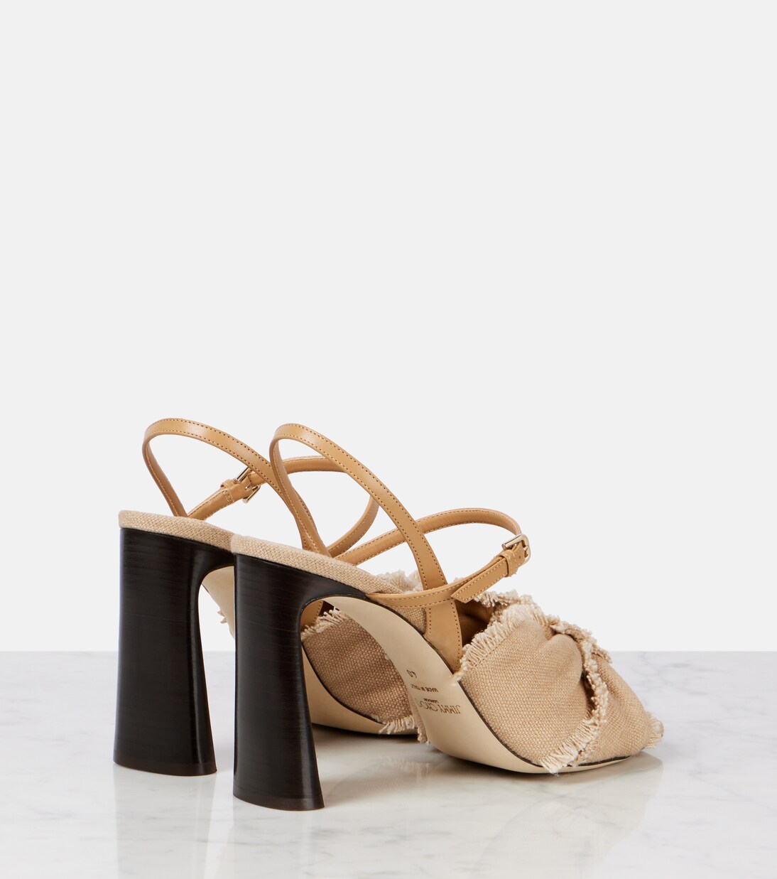 Annika 95 canvas peep-toe pumps | Jimmy Choo