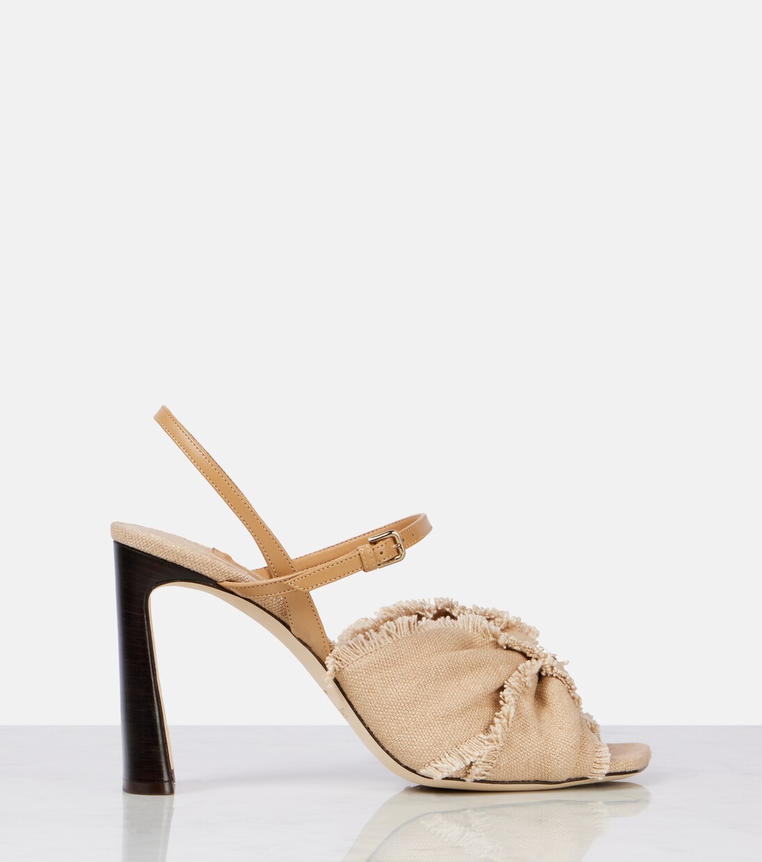 Annika 95 canvas peep-toe pumps | Jimmy Choo