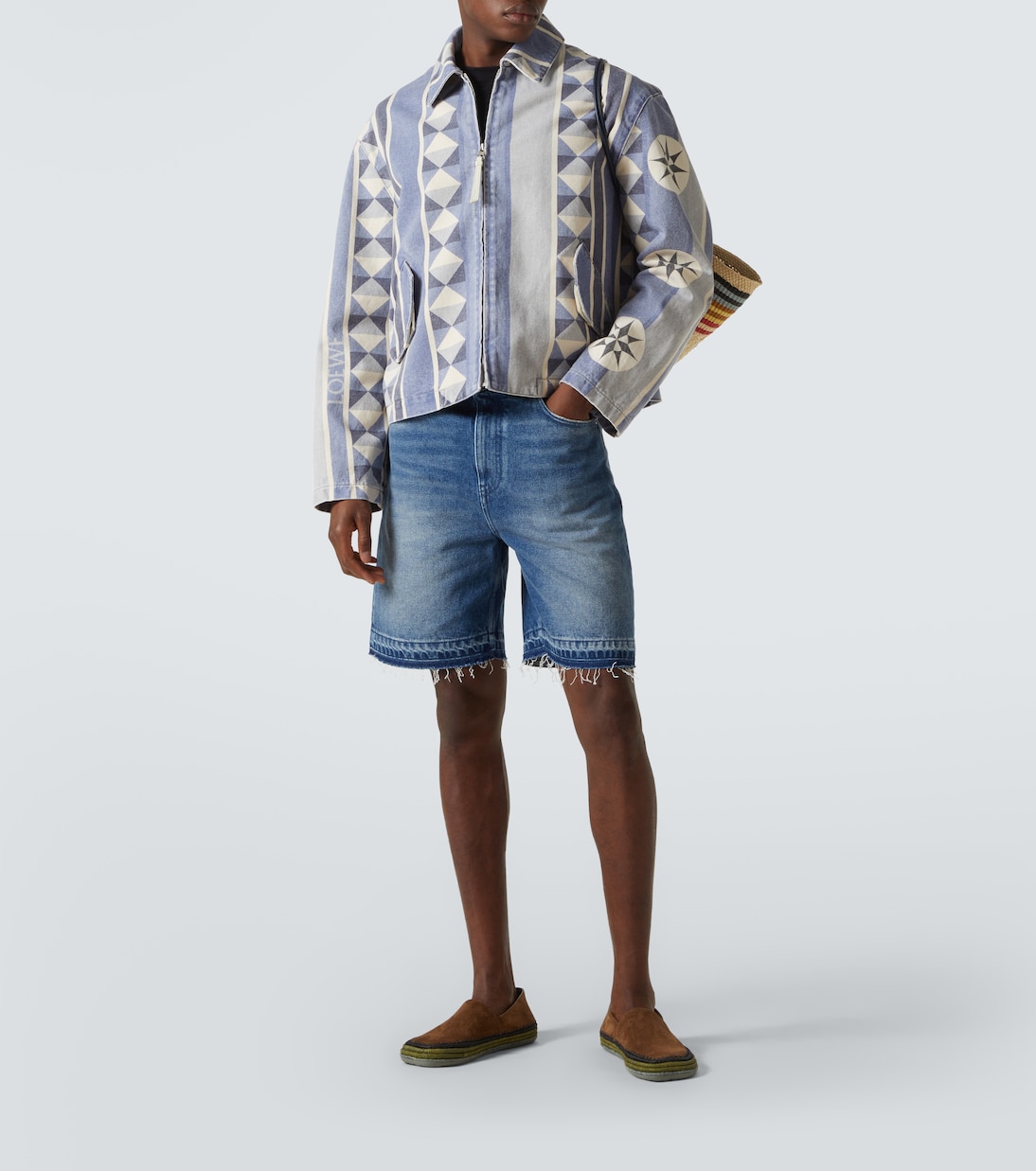 Paula's Ibiza printed denim blouson | Loewe