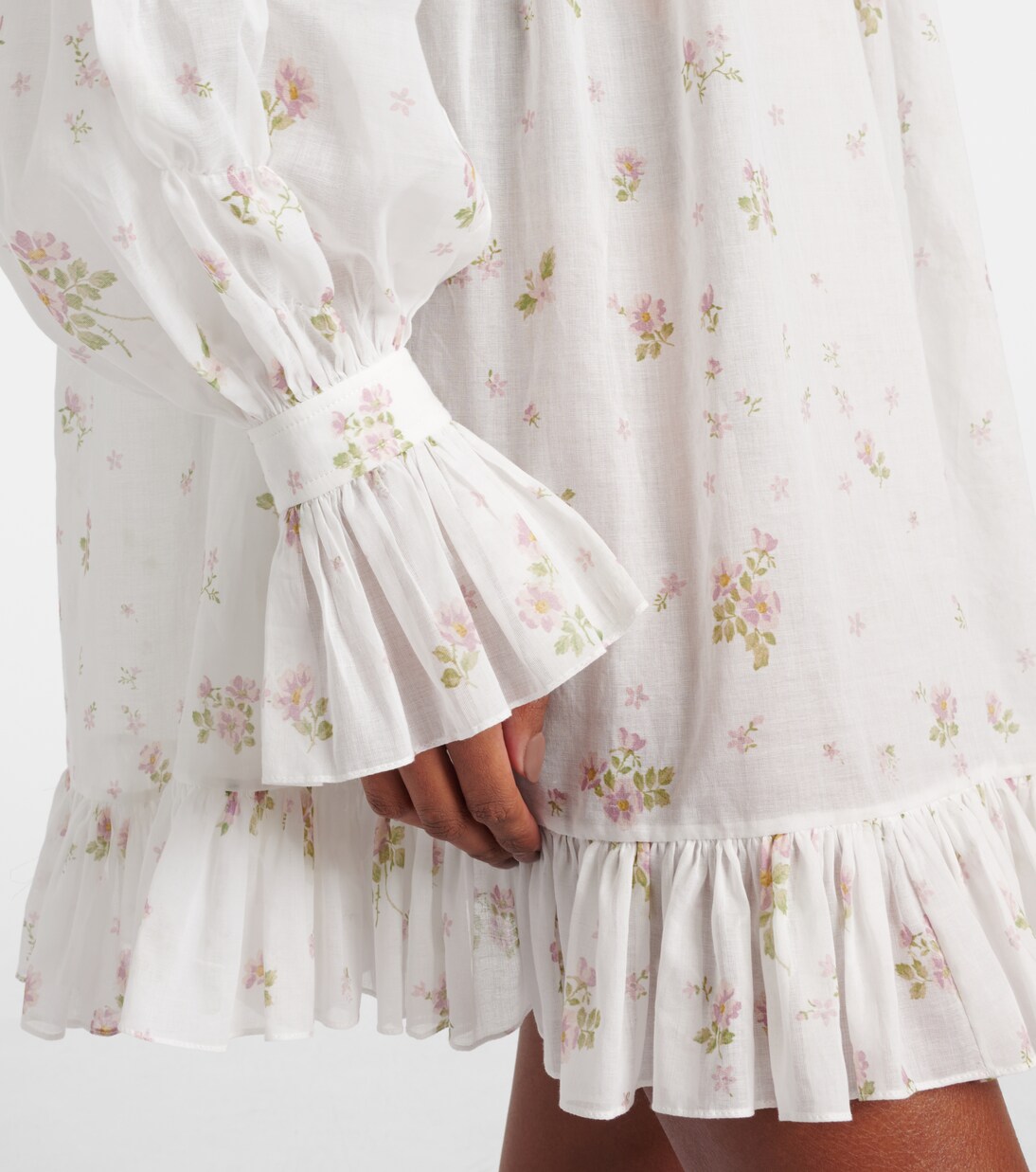 Printed ruffled cotton minidress | Chloé