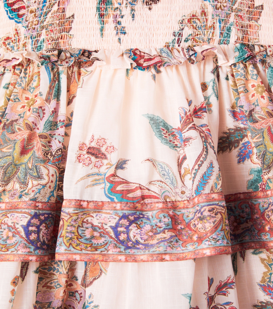 Rhiannon printed shirred cotton dress | Zimmermann Kids