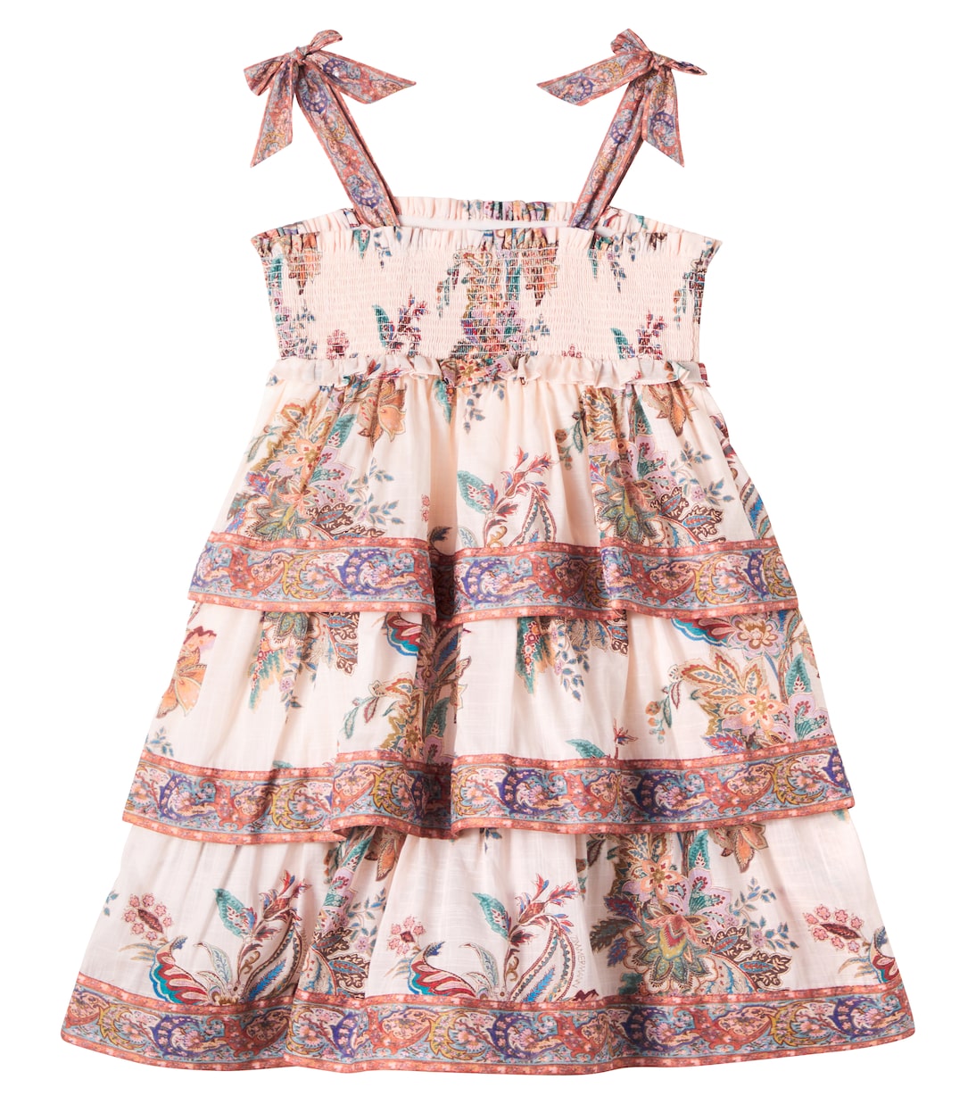 Rhiannon printed shirred cotton dress | Zimmermann Kids