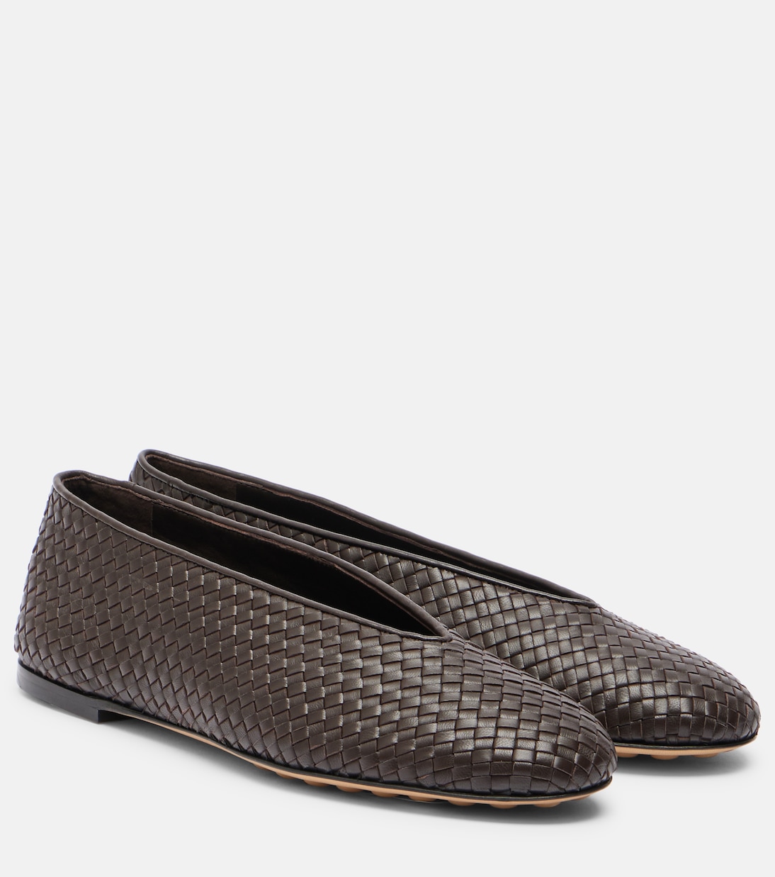 Rosa woven leather ballet flats | Bottega Veneta