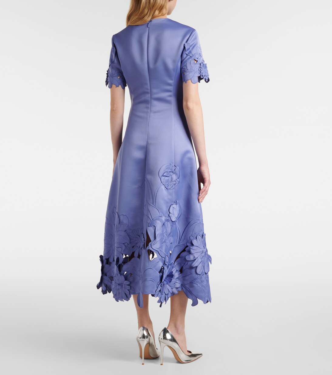 Robe midi Caroline en satin | Leo Lin