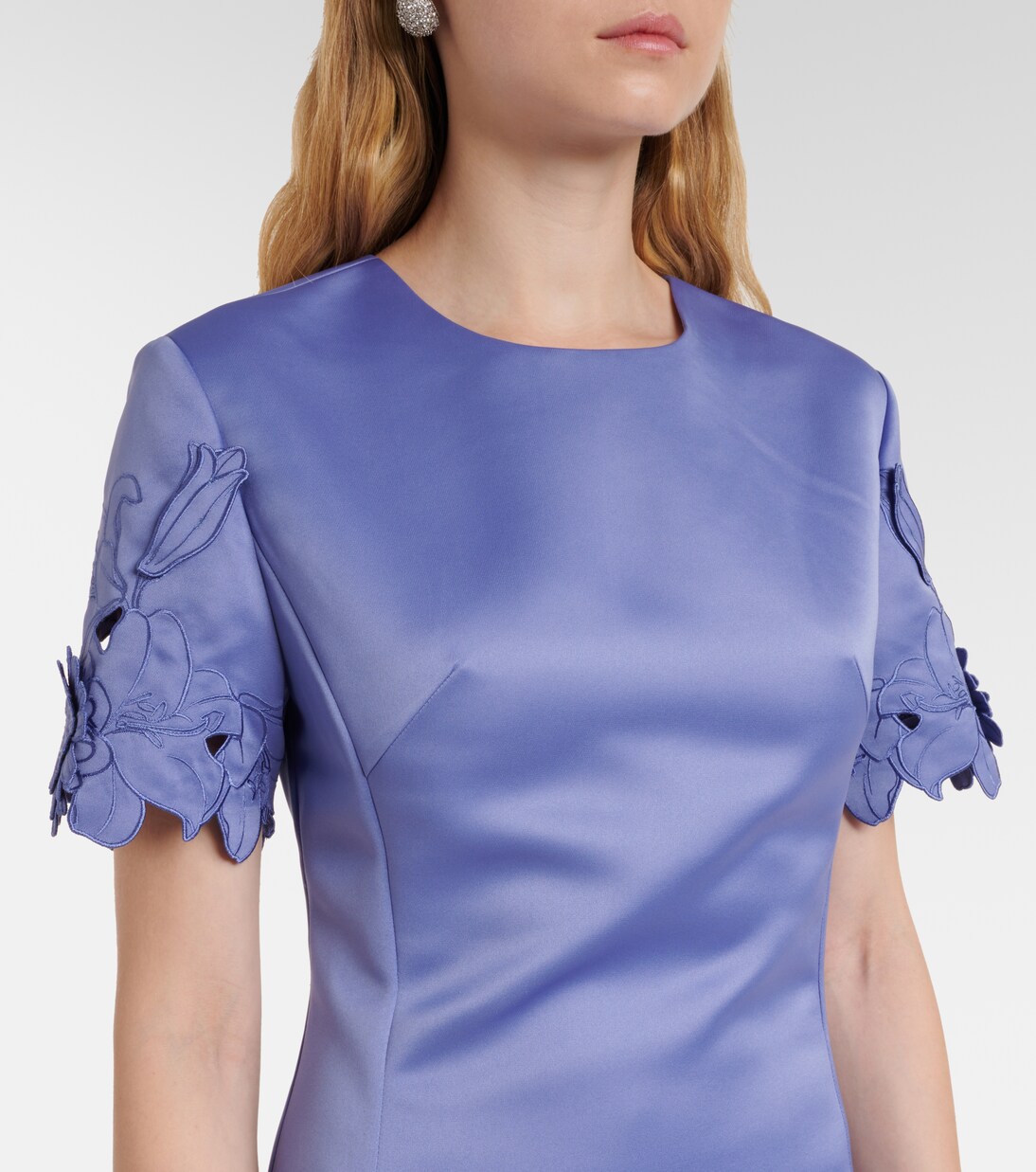 Robe midi Caroline en satin | Leo Lin