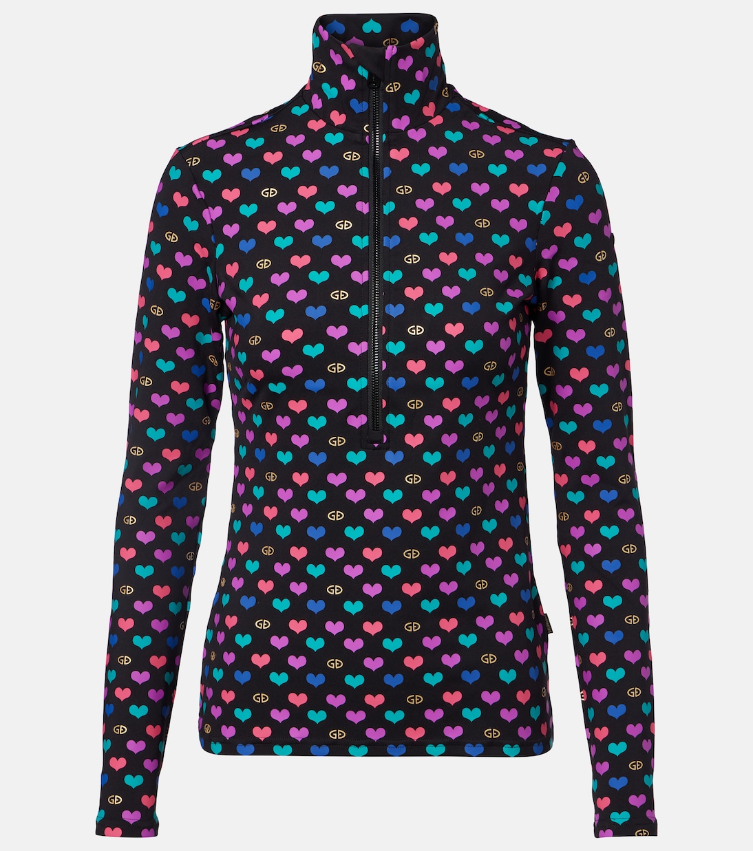 Cuori printed ski top | Goldbergh