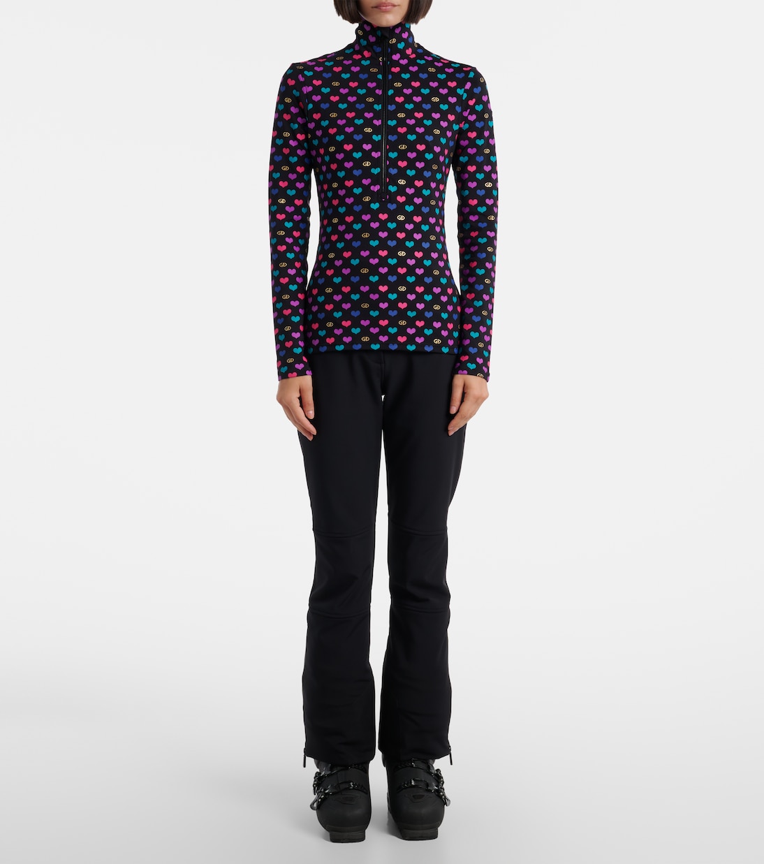 Cuori printed ski top | Goldbergh