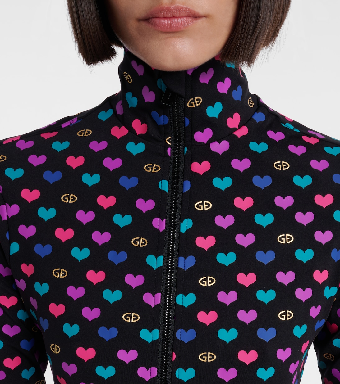 Cuori printed ski top | Goldbergh