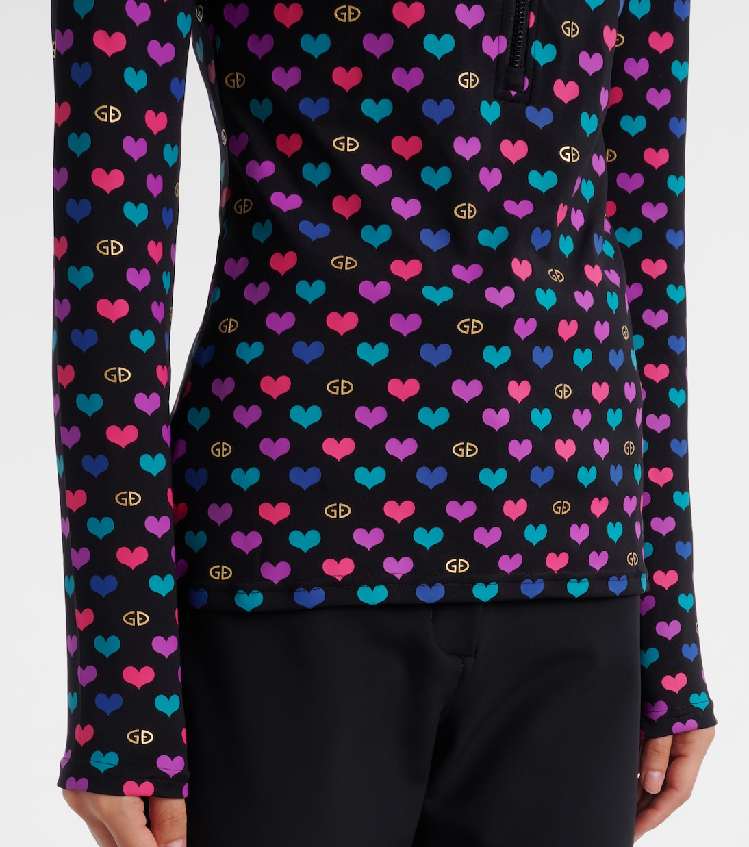 Cuori printed ski top | Goldbergh