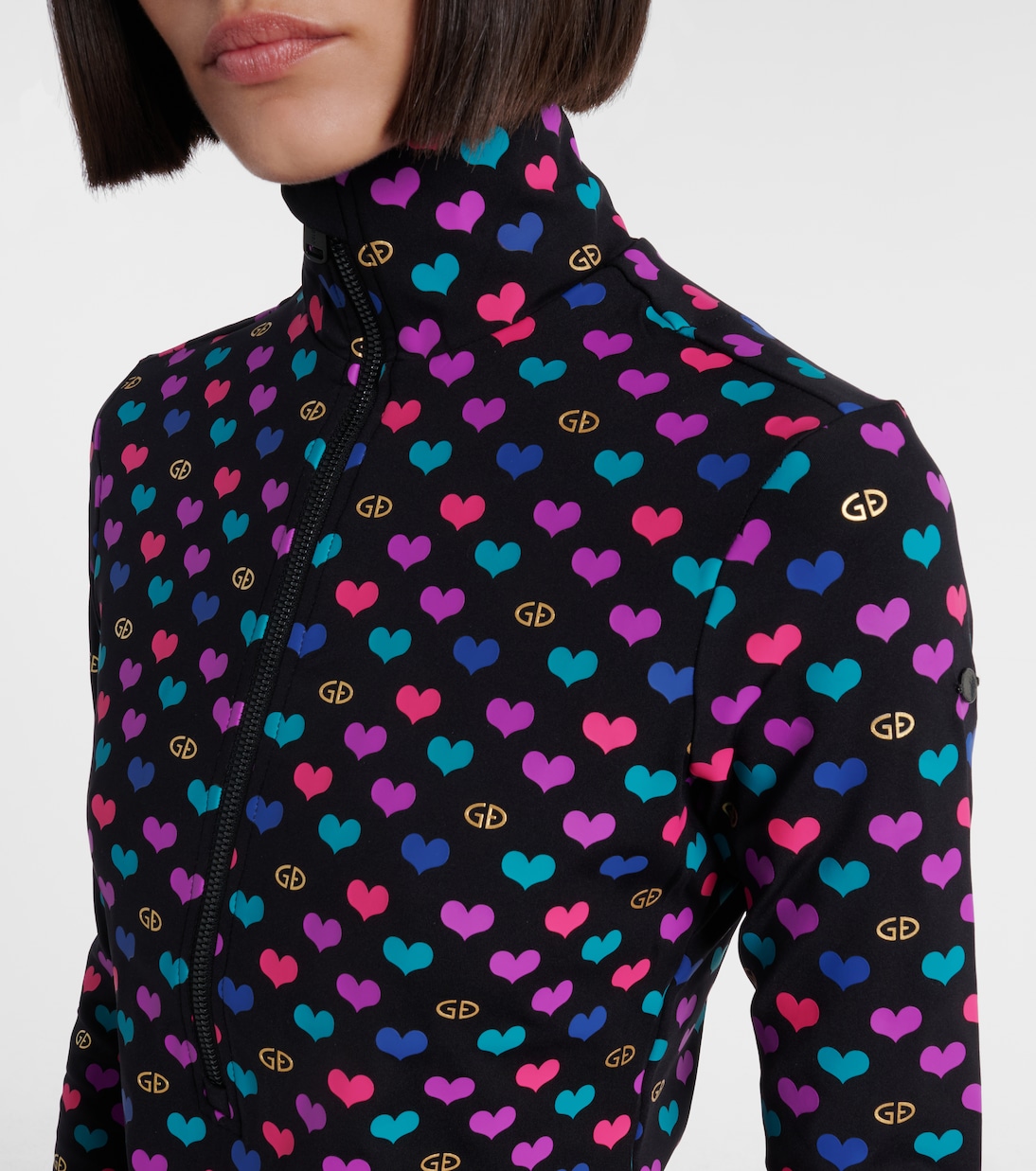Cuori printed ski top | Goldbergh
