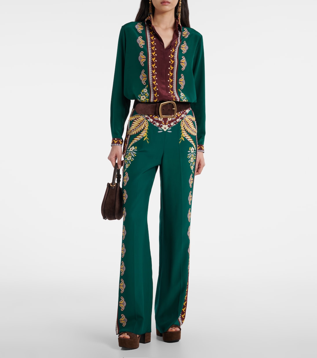 Bedrucktes Oversize-Hemd aus Seide | Etro