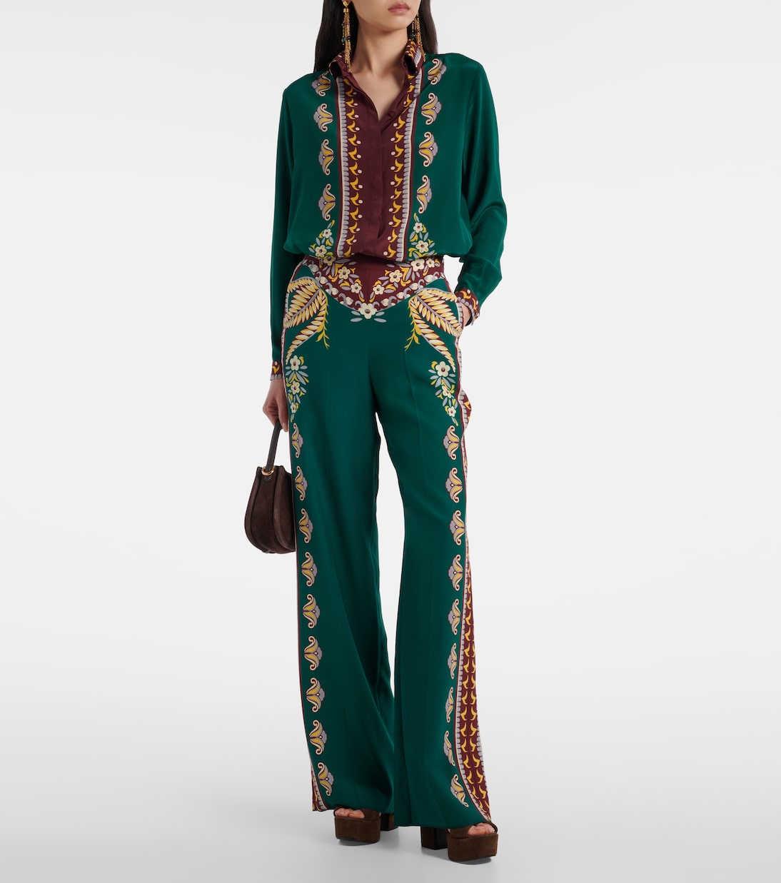 Bedrucktes Oversize-Hemd aus Seide | Etro