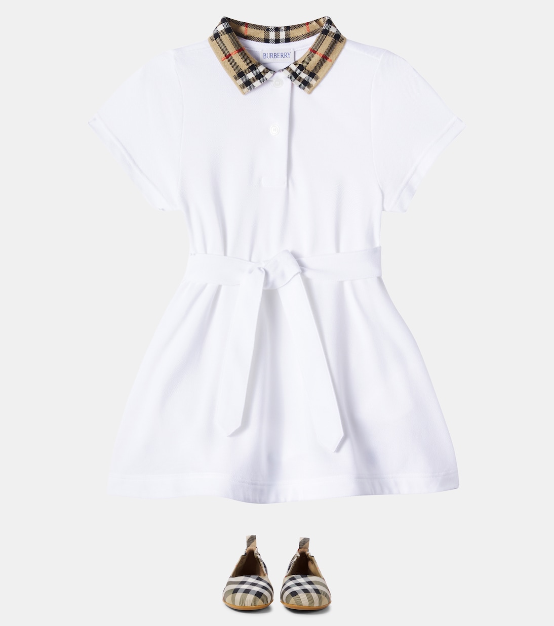 Polokleid Burberry Check aus Baumwolle | Burberry Kids
