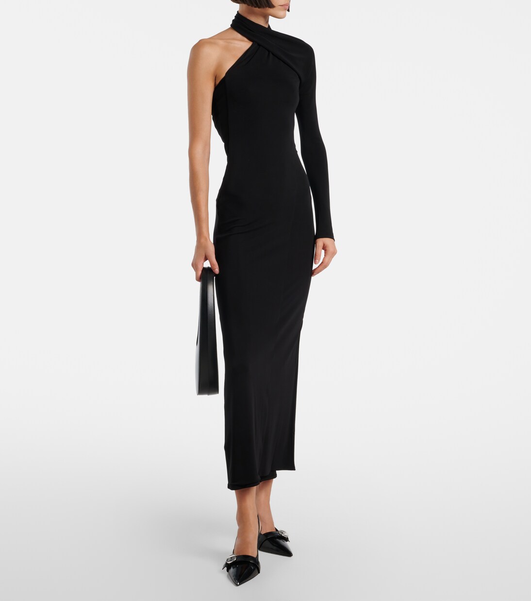 Robe longue asymétrique en crêpe | Courrèges
