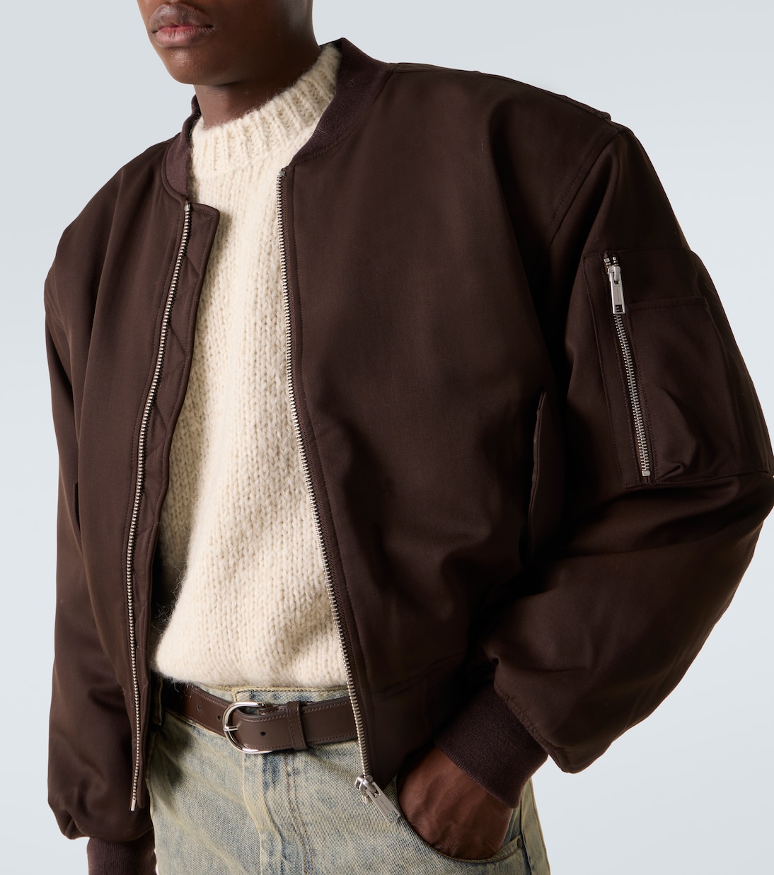 Oversized wool bomber jacket | Entire Studios