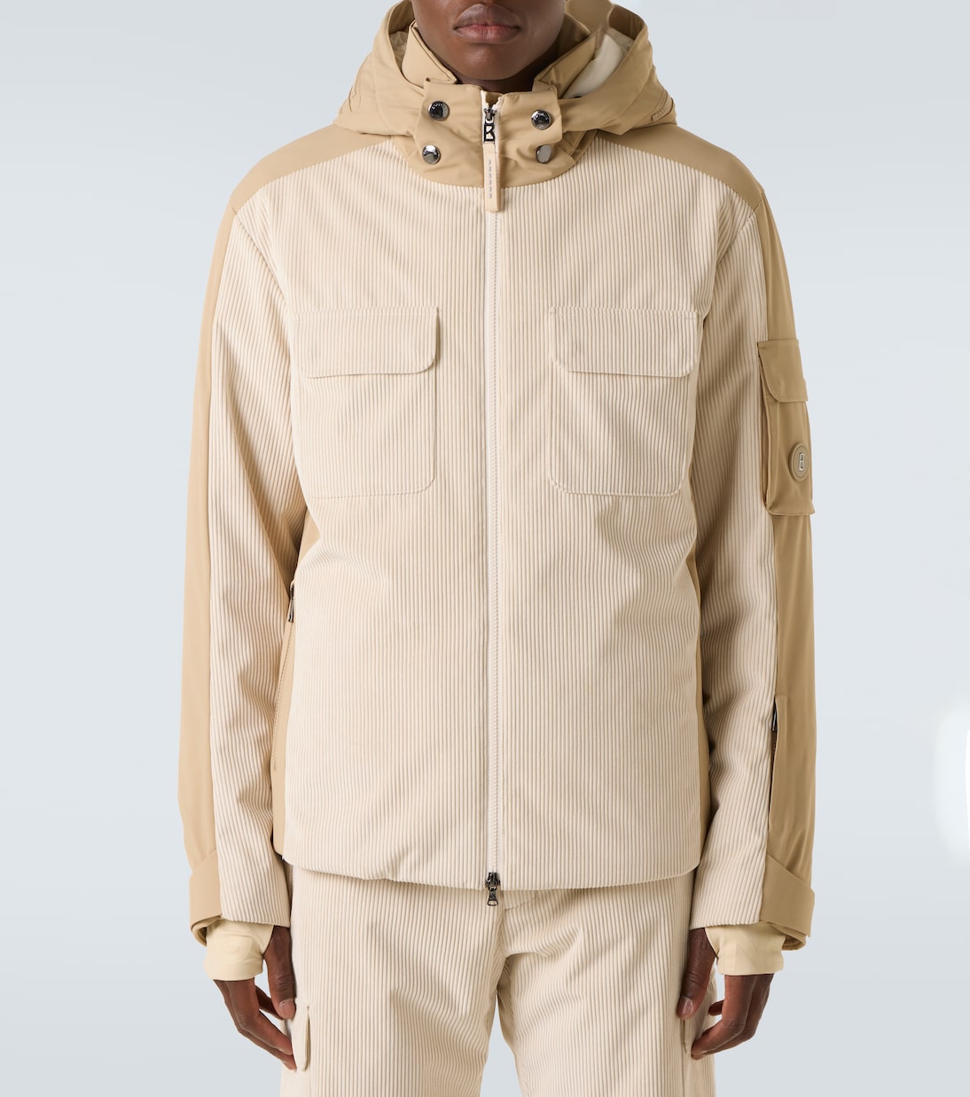 Cobe-D down-paneled ribbed-knit ski jacket | Bogner