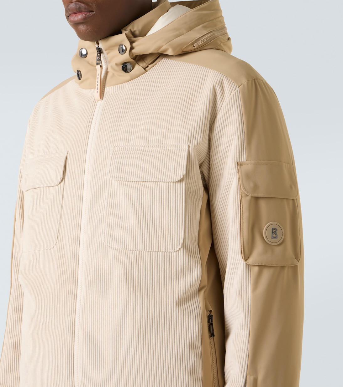 Cobe-D down-paneled ribbed-knit ski jacket | Bogner