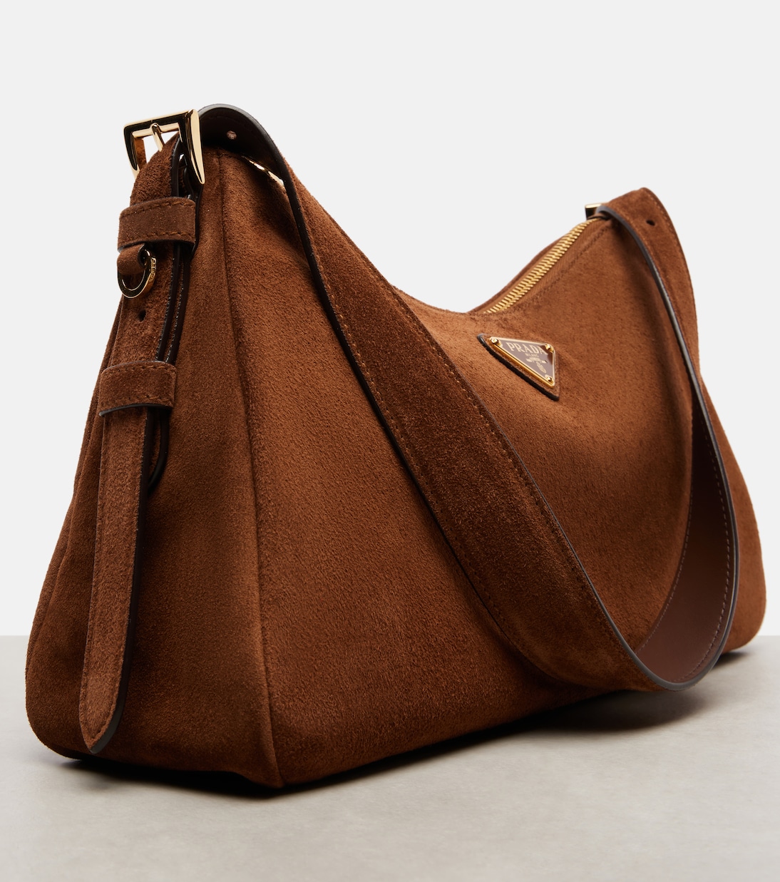 Prada Aimée Medium suede shoulder bag | Prada