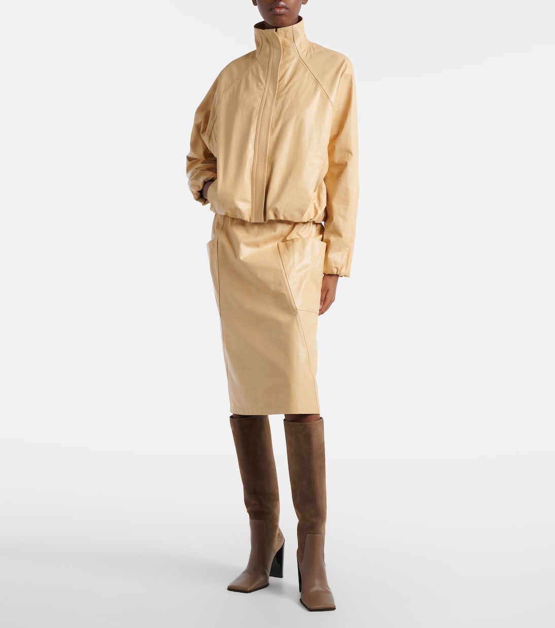 Bleistiftrock aus Leder  | Alaïa