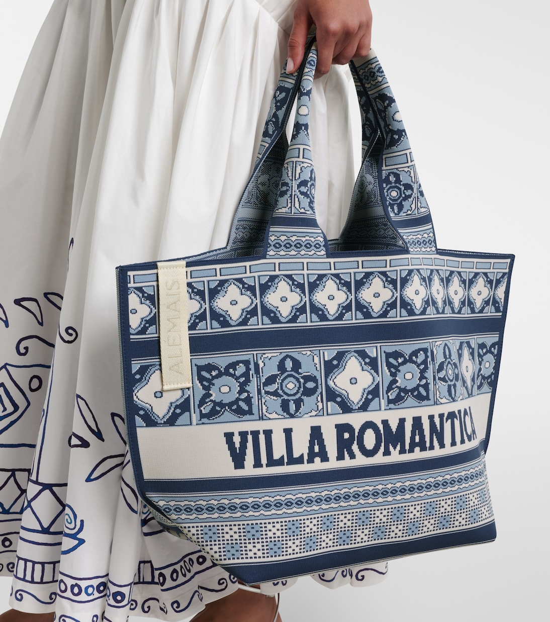 Villa Romantica Maxi jacquard tote bag | Alémais