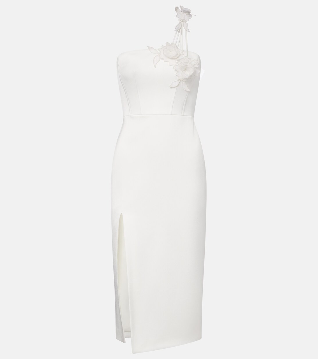 Floral-appliqué bustier dress | David Koma