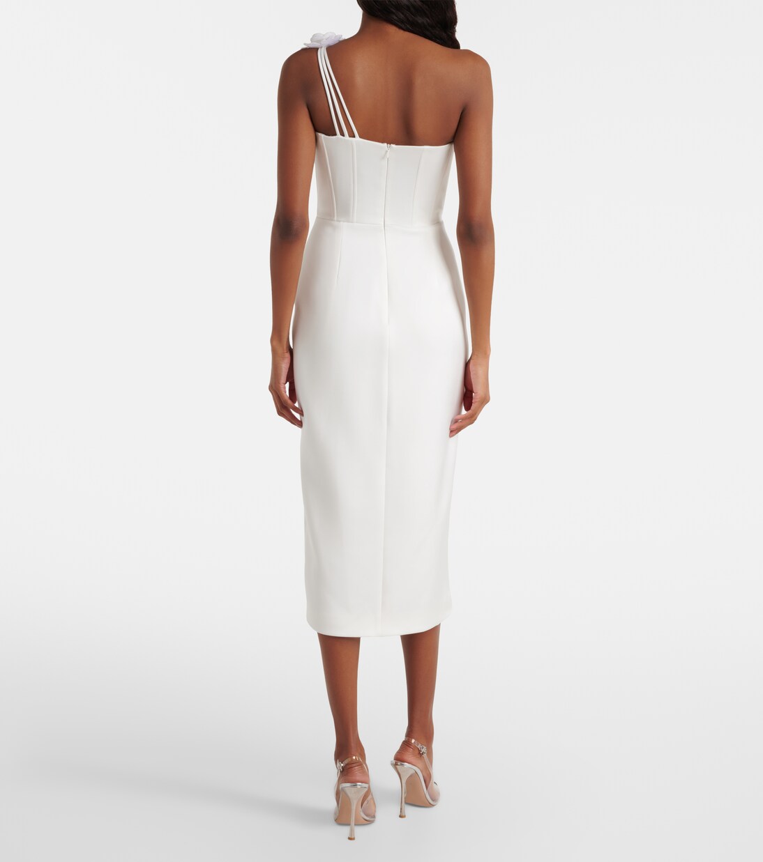 Floral-appliqué bustier dress | David Koma